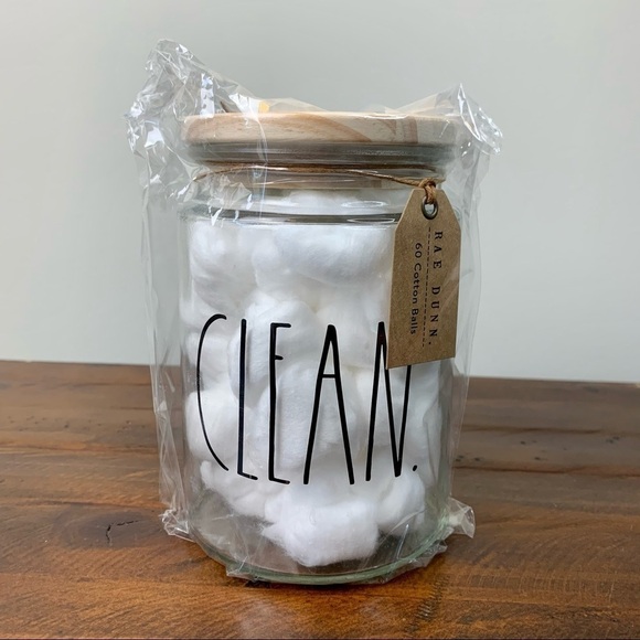 Last 1 - Rae Dunn “Clean” Glass Jar - Picture 2 of 8